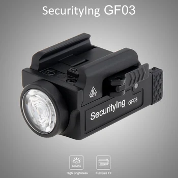 GF03 800 Lm Taktiskās Mini Lukturītis USB Uzlādējams ar 2 Gaismas Režīmi, lai GM23 MIL-STD-1913 Sliedes Medību Lāpu Apgaismojums