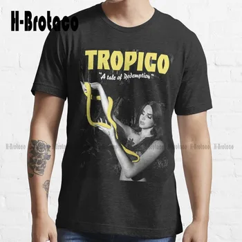 Lana Del Tropico Black Ray Tour 2021 Mnctv Lana Del Ray T-Krekls Funny Mākslas Streetwear Karikatūra Tee Xs-5Xl Unisex Digitālā Druka