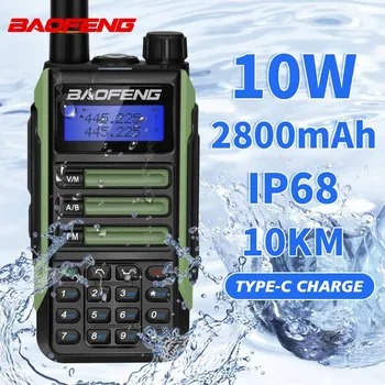 2022 Baofeng Walkie Talkie, UV-16 Plus IP68 Ūdensnecaurlaidīga liela Jauda 10W divvirzienu Radio VHF UHF Šķiņķis CB Radio Transīvers Dual Band
