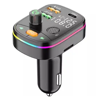 Automašīnas Bluetooth 5.0 FM Raidītājs Brīvroku sistēma, MP3 Atskaņotājs Dual USB Radio Modulators, Auto Komplekts 3.1 Dual USB Fast Charger