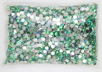 Peridots AB Krāsu 1.5~10mm ar Plakanu Aizmuguri Apaļa Akrila Rhinestones Pērles / mākslīgus dārgakmeņus ,3D Akrila Nagu Art / Apģērbu Dekorēšana
