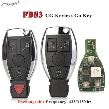 jingyuqin CG MB FBS3 Keyless Ieceļošanas Mercedes Benz W164 W166 W216 W221 W251 W207 W166 W212 FBS3 Smart Key 433/315 Mhz 3/4BTN
