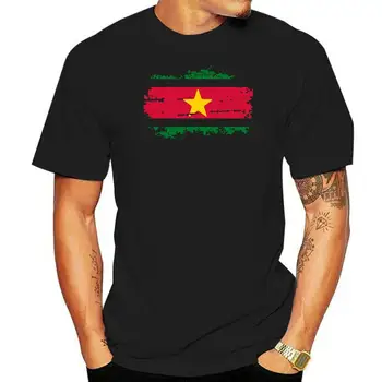 Surinama Karoga T krekls Vīriešiem Dizaina Nostalģija Print T-krekli Surinama Valsts Karoga Tshirts