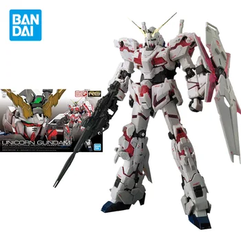 Bandai Sākotnējā RG 1/144 RX-0 Unicorn Anime Gundam Rīcības Attēls Asamblejas Modelis Rotaļlietas Kolekcionējamus Modelis Dāvanas Bērniem