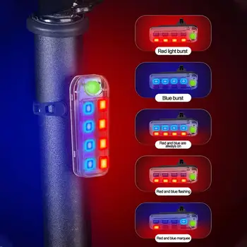 Velosipēds Astes Gaismas USB Uzlādējams, Bezvadu Ūdensizturīgs MTB Drošības 14+4SMD LED Velosipēda Gaismas Lukturi