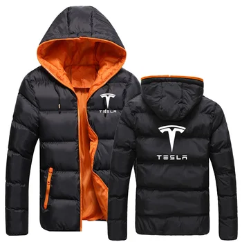 Vīriešu jakas Tesla Auto Logo Drukāt sporta Krekls Pavasarī, Rudenī Jaunu Modes pelēkā vārna tīrtoņa krāsu Hoodies Rāvējslēdzēju drēbes