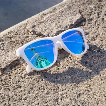 Dokly Jaunu modes Saulesbrilles Sieviešu un Vīriešu Unisex Dizaina balts rāmis zils lēcas, Saulesbrilles, Spoguļi Oculos Saules Brilles Gafas De Sol