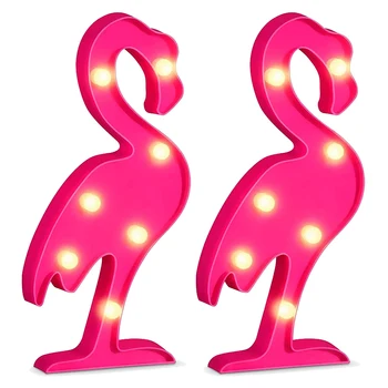 2gab Mini Flamingo LED Nakts Gaisma Flamingo Nakts Lampas Akumulatora Barošanu Flamingo Galda Apgaismojums Mājām Bērnu Istabā Dzimšanas dienas Dāvana