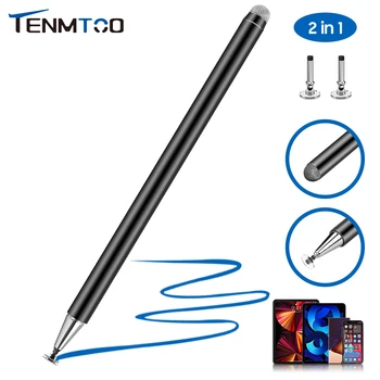 Tenmtoo Touch Pen Tablet, 2 In 1 Disku Universālā Stylus Pildspalvas, iPad, Android vai iPhone Xiaomi Samsung Visiem Capacitive Stylus Pildspalva