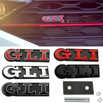3D Auto Chrome Metāla GLI Logo Uzlīmes VW, Volkswagen POLO, Golf 5 6 7 R MK6 MK7 Sagitar Auto Restes Emblēmas Nozīmīti Dizains, Uzlīmes