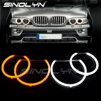 Sinolyn LED Angel Eyes BMW E53 X5 Halogen Xenon Lukturu Kokvilnas Gaismas Aplis Tuning Auto Auto Lukturi Pārbūves Piederumi