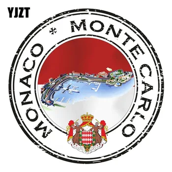 YJZT 12.7 CM*12.7 CM Personības Monako, Monte Carlo Auto Uzlīmē Atstarojošo Decal Piederumi 6-2690