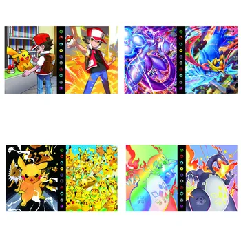 Pokemon 240Pcs Turētājs Albumu Spēles Karti Kolekcijas Grāmatu Kartes VMAX GX MEGA Karikatūra Uzglabāšanas Mapes Bērniem, Rotaļlietas, Dāvanas Dzimšanas dienā