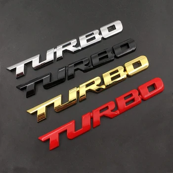 3D Emblēmas TURBO METĀLA REŽĢI, Aizmugures Bagāžnieka Auto Emblēma ar auto uzlīme Audi BMW Ford focus VW, skoda, sēdeklis Peugeot, lada 