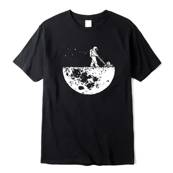 Ir 2021. Smieklīgi Print T-Krekli Astronauts Mēness Modelis Streetwear Vīriešu Un Sieviešu Modes Tīras Kokvilnas T Krekls Augstas Kvalitātes T-Veida Topi Apģērbi