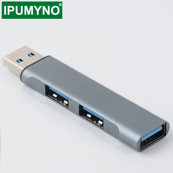 USB 3.0 HUB 2.0 Alumīnija 3 Portu Adapteri Vairāku Usb Sadalītājs Par Xiaomi Lenovo Macbook Klēpjdatori, Usb 3.0 Hub Pc Datoru Piederumi