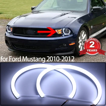 2 Gadu Garantija Kokvilnas 6000K White LED Angel Eye Halo Gredzeni Gaismas Komplekti Ford Mustang 2010 2011 2012 Auto Piederumi