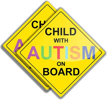 Bērnu ar Autismu uz Kuģa, Auto Uzlīmes Atstarojošie Pasūtījuma Decal 12.7 cm
