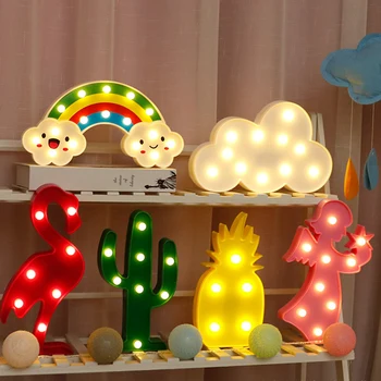 Bērnu Istabas Dekors Mākoņa Zvaigžņu Mēness LED Nakts Gaisma Baby Bērnu Guļamistaba Varavīksnes Mākonis Ziemassvētku Nakts Gaisma Kāzu Dekorēšana