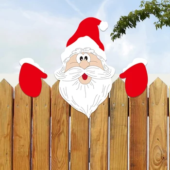 30x4x0.5cm Priecīgus Ziemassvētkus Pagalmā Staba Apzīmējumu woodeen sētas karte Sniegavīrs Santa Claus Dārza Staba Āra Apdare Navidad