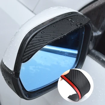 2gab Oglekļa Šķiedras Auto Atpakaļskata Spoguļa Uzlīmes Lietus Aizsargs Atpakaļskata Spoguļi Uzacu Vāks Citroen C4, C3, C5 C1 C2 Berlingo