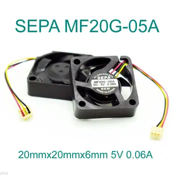 1pc SEPA MF20G-05A 20x20x6mm 2006 DC 5V 0.06 Mini DC Brushless Dzesēšanas ventilators