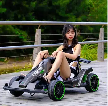 Drift Auto, Bērnu Elektriskie Kart Vīriešu Un Sieviešu dzemdēt Uzlādējams Bērnu Rotaļu Auto Var Sēdēt Pieaugušo Regulēšana