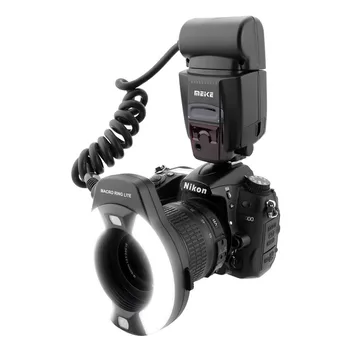 Meike MK-14EXT LED TTL Macro Ring Flash Lite AF I-TTL Lampa Priekš Nikon DSLR Kameru Bezmaksas Piegāde