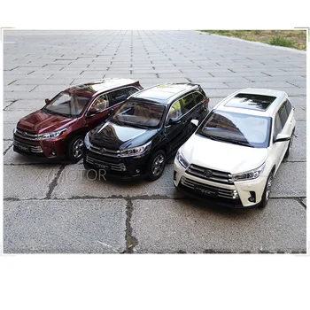 1/18 Toyota Highlander 2018 Lējumiem Automašīnas Modelis Bērniem Zēns Dāvanas Melna/Sarkana/Balta Metāla,Plastmasas,Gumijas