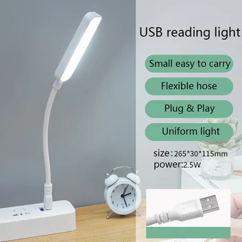 USB nakts gaisma LED acu aizsardzība mazas galda lampas portatīvo datoru mini portatīvo gaismas uzlādes dārgumu maza grāmatas lampa