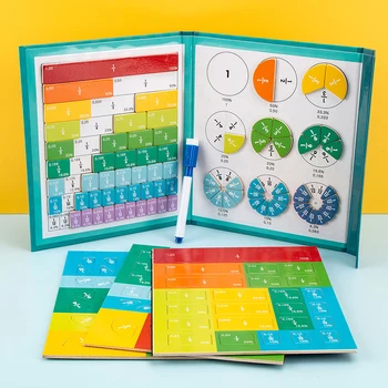 Bērniem Magnētisko Frakcija Matemātikas Koka Grāmatu Montessori Rotaļlietas Pagasts Mācību Palīglīdzekļus, Galda Spēles Aritmētisko Mācību Izglītības Rotaļlieta