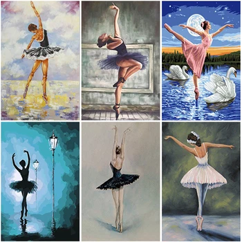 5D DIY Meitene Dimanta Krāsošana Baleta Dejotājs Pilnu Kvadrātveida, Apaļas Dimanta Izšūšanas darbi ar Dimanta Mozaīkas Rhinestone Attēlu, Mājas Dekoru