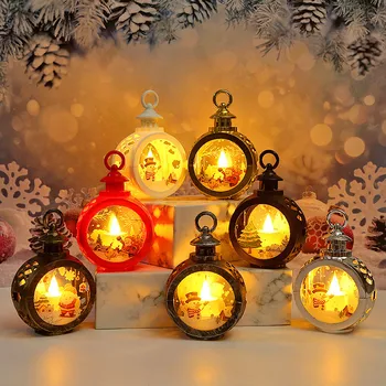 Santa Claus Laternu Vēja Gaismas Ziemassvētku Rotājumi Mājās, LED Lampas, Nakts Apgaismojums, Ziemassvētku Dāvanas Navidad Jauno Gadu 2023