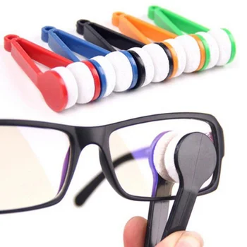 Mini Brilles salvete Daudzfunkcionāls Portatīvo Super Mīksts Noslaucīt Brilles Tīrītājs Double-sided Microfiber Brilles Brush Tool