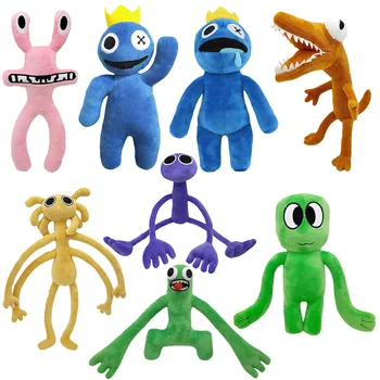 Varavīksnes Draugiem Plīša Rotaļlieta Karikatūra Spēle Attēls Lelle Kawaii Blue Monster Mīkstu Pildījumu Dzīvnieku Rotaļlietas Bērniem Ventilators