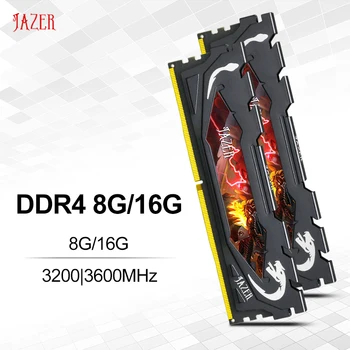 JAZER RAM DDR4 8GB 16GB 3200MHz 3600MHz 8GBX2 16GBX2 Memoria Ram DIMM Darbvirsmas Atmiņa Dual Channel