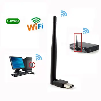 Mini Bezvadu Wifi 7601 2.4 Ghz Wifi Adapteri, DVB-T2 un DVB-S2 TV KASTĒ WiFI Antena LAN Tīkla Karte