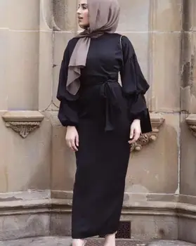 INS karstā pārdod 4 krāsas plus lieluma bubble sleeve Islāma kleitu Musulmaņu Jubah