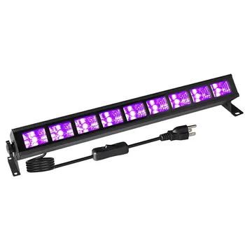 LED Black Gaismas 36W UV Bārs Blacklight Ar Slēdzi, Prožektors, Lai Spīd Dienasgaismas Puse Spēļu zāle, Ķermeņa Krāsa, kas Spīd Tumsā