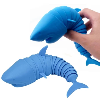 Fidget Plēksne Rotaļlietas 3D Šarnīrveida Stiept Delfīnu Stresa Atslodzes Puses Rotaļlietas Maņu Stress Atvieglojums, Rotaļlietas Anti-Nemiers Biroja Galda Rotaļlietas