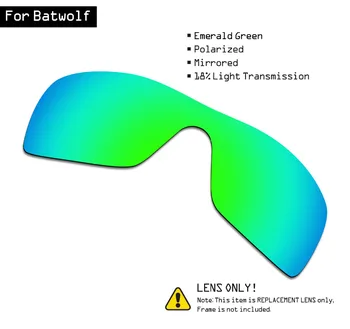 SmartVLT Polarizētās Saulesbrilles, Rezerves Lēcas Oakley Batwolf - Smaragda