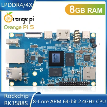 Apelsīnu Pi 5 8GB RK3588S PCIE Modulis Ārējo WiFi 6.0+BT 5.0 SSD Gigabit Ethernet Viena Borta Datoru Palaist Android OS Debian