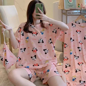 Pidžamas Sieviešu Vasaras Mickey Minnie Karikatūra Zaudēt Pidžamu Atbilstu Studentu Īsām piedurknēm Šorti korejiešu Versiju, Mājas Drēbes Uzvalku