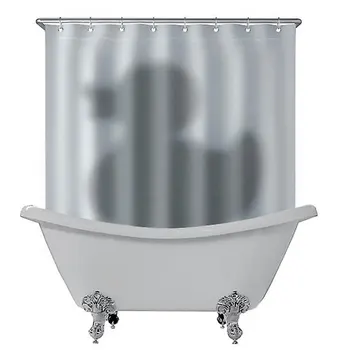3D Ūdensnecaurlaidīgs Poliestera Dušas Aizkars Pīļu Ēnu Modelis ar 12 Plastmasas Āķi Mājas Vannas istabā Aizkaru 200 x 180cm