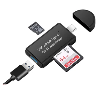 Micro USB C Tipa USB OTG Karšu Lasītājs-High-speed USB 3.0 Micro USB OTG TF/SD Adapteris Tips-C USBC Datora Paplašinājumu, Header PC