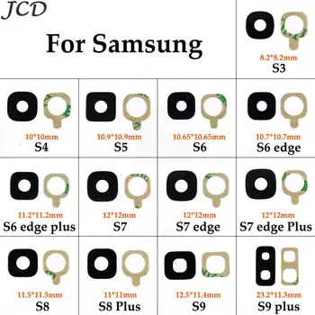 JCD Aizmugurējo Kameru Stikla Gredzens Aptver Objektīvs Samsung Galaxy S3 S4 S5 S6 S7 malas Plus S8 S9 Plus Ar Uzlīmi, Tālruņa Remonta Daļas