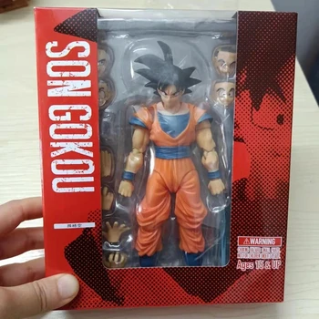 Rīcības Attēls Rotaļlietas Bērniem, Pieaugušajiem SHF Super Saiyan Dievs Son Goku Zilā Anime Dragon Ball Super Dāvanas PVC Modelis Kustamo Lelles