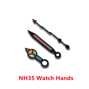 Modificētu Skatīties Rokās NH35/NH36/4R/7S Kustību, Trīs-pin Zibens lietotu Krāsu Gaismas Pulksteņu Rādītāju