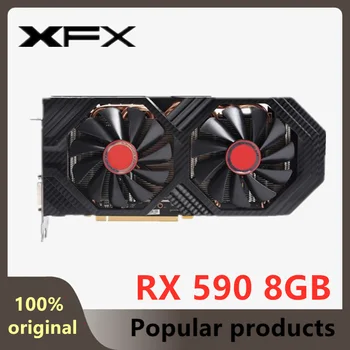 XFX RX 590 580 570 560 8 GB 4 GB Grafikas Kartes 470 R9 370 380 8G 4 GB AMD GPU Radeon GTX Video Kartes Desktop PC Spēli Mining 6600XT