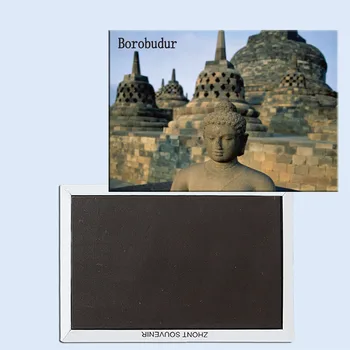 Borobudur, Java, Indonēzija, Ledusskapja magnēts, Tūrisma suvenīri, Mājās radošo rotājumi 24636